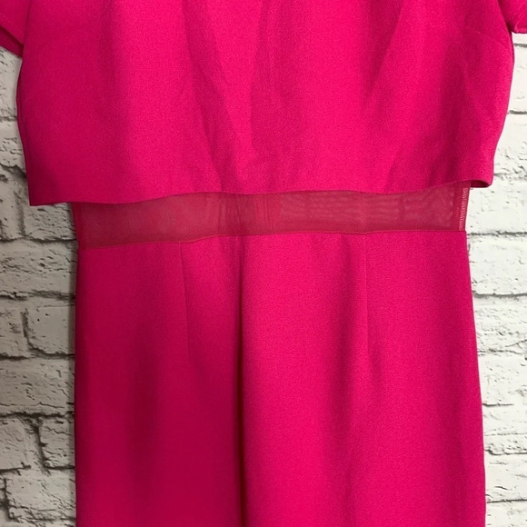 CeCe By  Cynthia Steffe Women’s Hot Pink Mesh Barbiecore Dress Size 2 Feminine - Picture 6 of 12